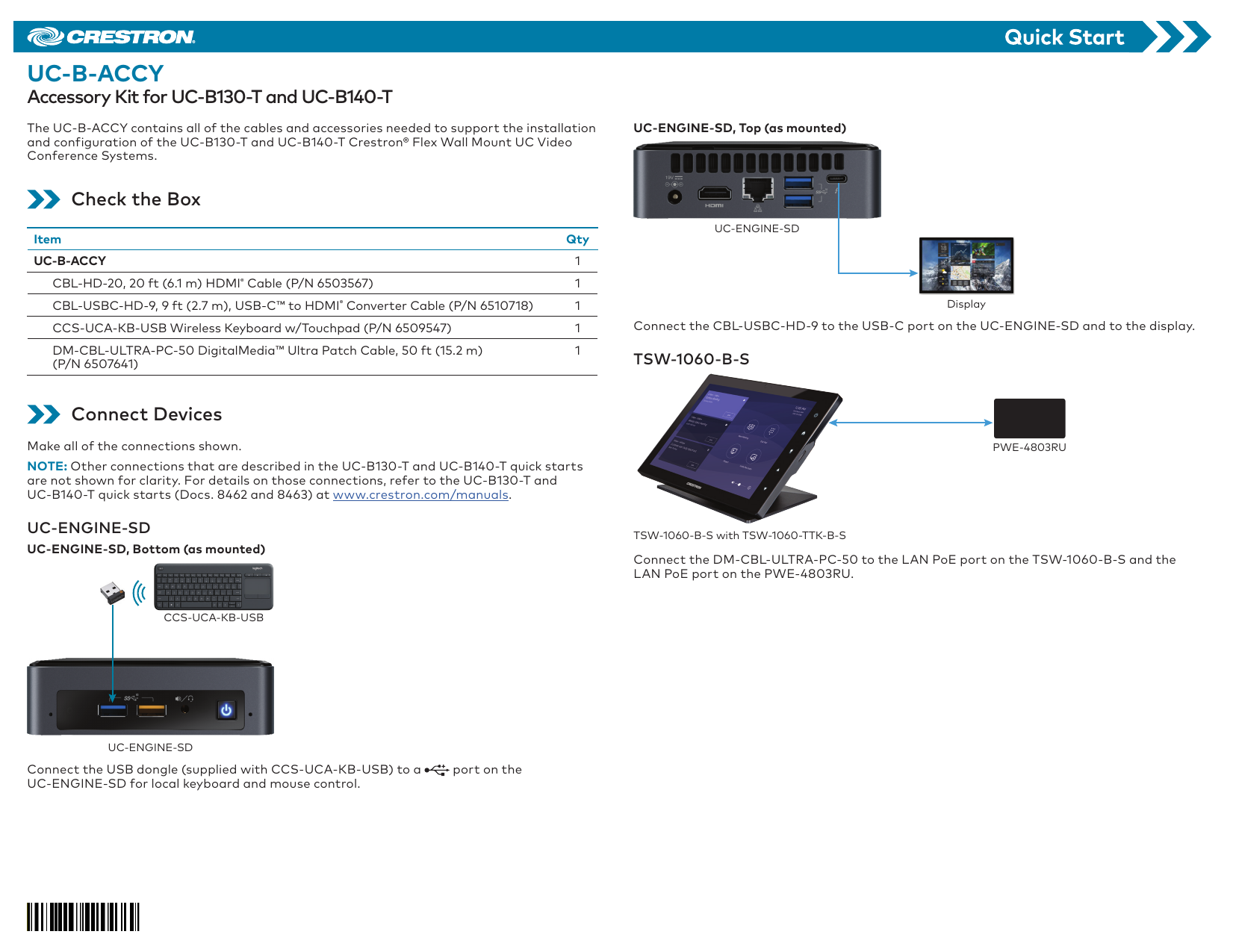 Crestron Uc B Accy User Manual Manualzz