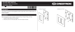 Crestron FP-G1 - Installation Guide | Manualzz.com