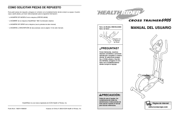 HealthRider HREVEL3303 690 S ELLIPTICAL Manual de usuario | Manualzz