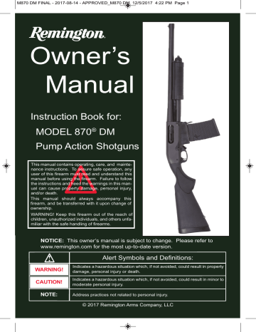 Rev 212 Details about   OEM Remington Model 870 & 870 Super Magnum Shotgun Owner's Manual 