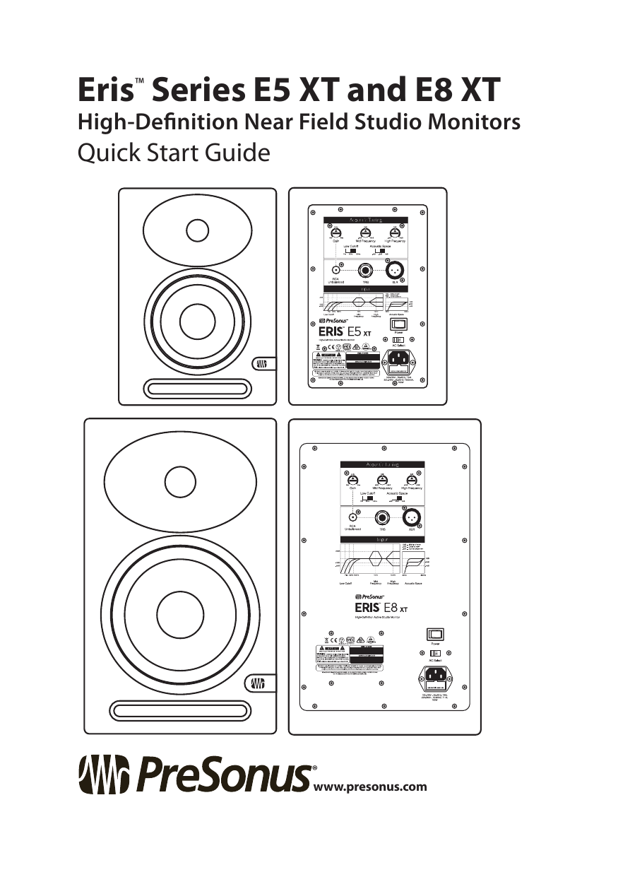 PRESONUS Eris E8 XT Quick start Guide 