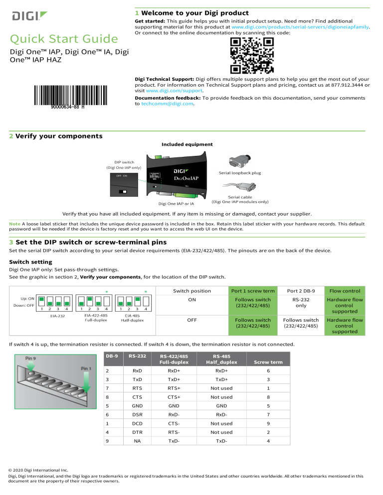 Digi One Iap One Ia Quick Start Guide Manualzz Digi One Iap One Ia Quick Start Guide Manualzz
