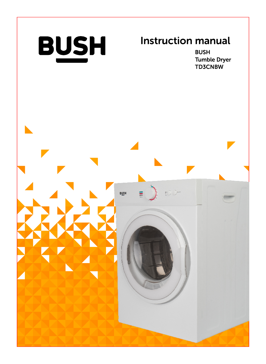 Bush TD3CNBW 3KG Vented Tumble Dryer Instruction manual Manualzz