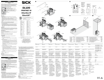 SICK DL100 Profinet IO EtherNet/IP, EtherCAT® Benutzerhandbuch | Manualzz