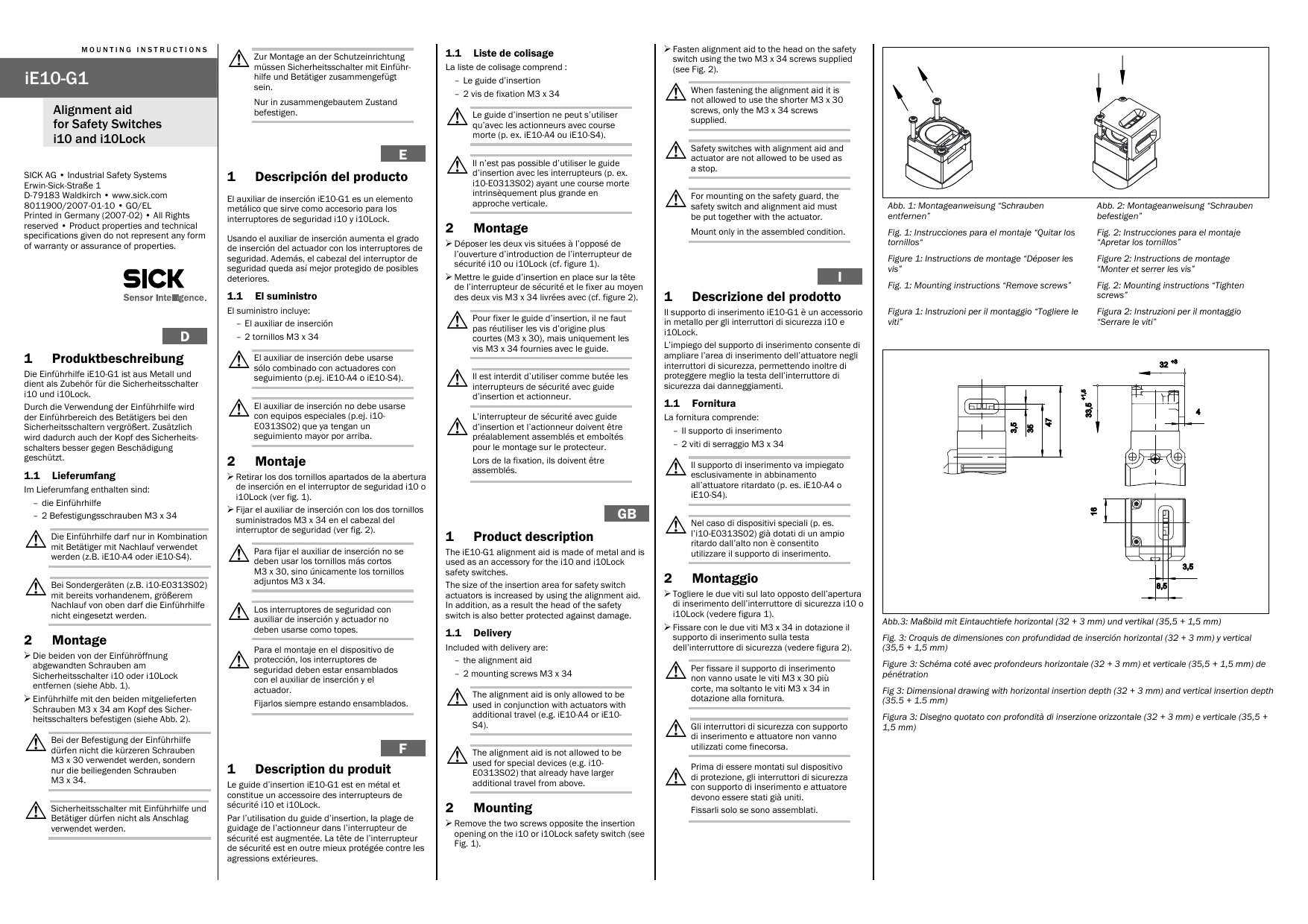 SICK iE10-G1 User manual | Manualzz