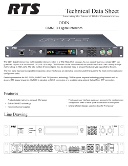 RTS ODIN - Datasheet, User guide, User manual