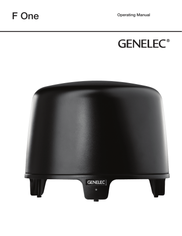 GENELEC G One and F One Stereo System Operating Manual | Manualzz