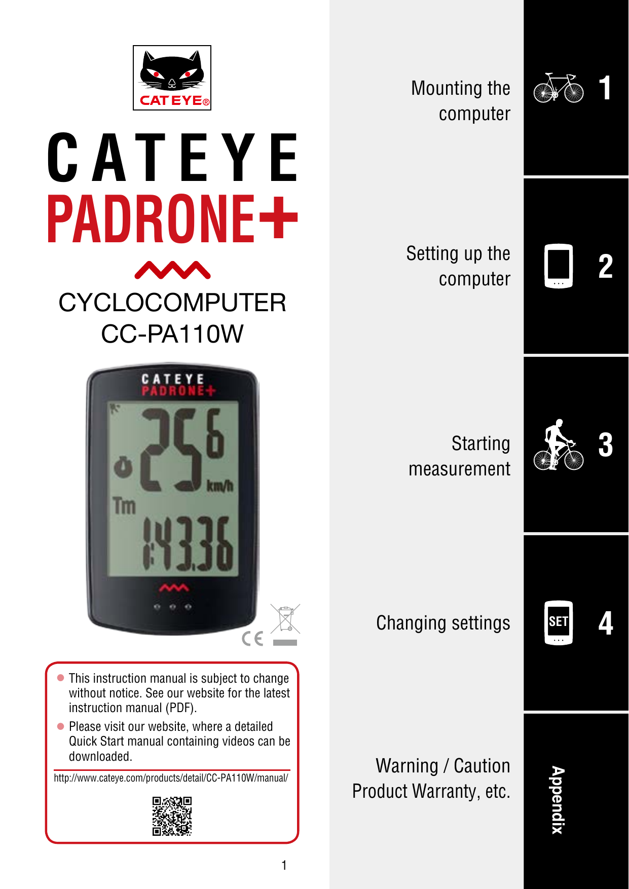 cateye padrone computer