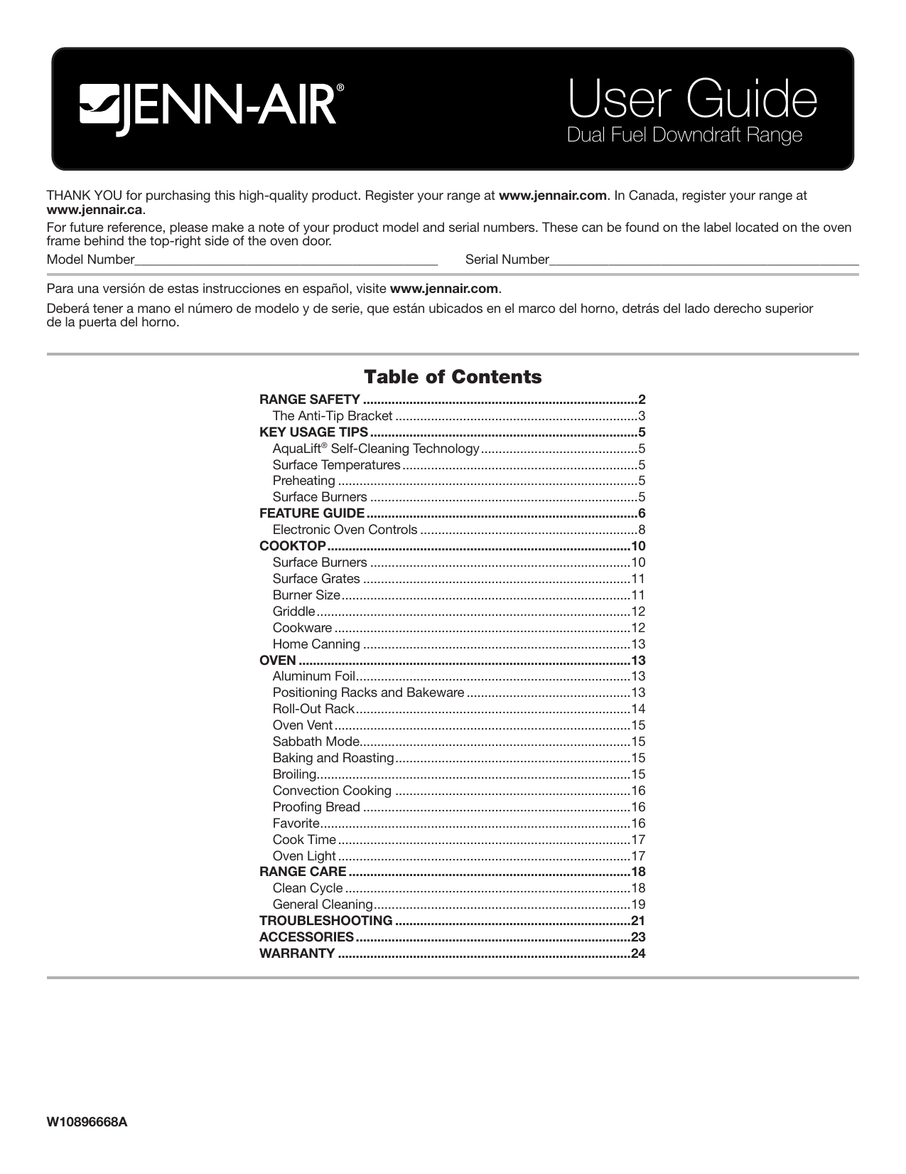 JennAir JDS1750FP ProStyle 30" DualFuel Downdraft Range Manual Manualzz