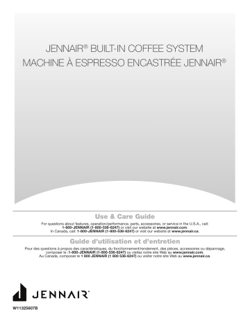 JennAir JJB6424HM NOIR 60cm Built-In Coffee System Owner's Manual | Manualzz