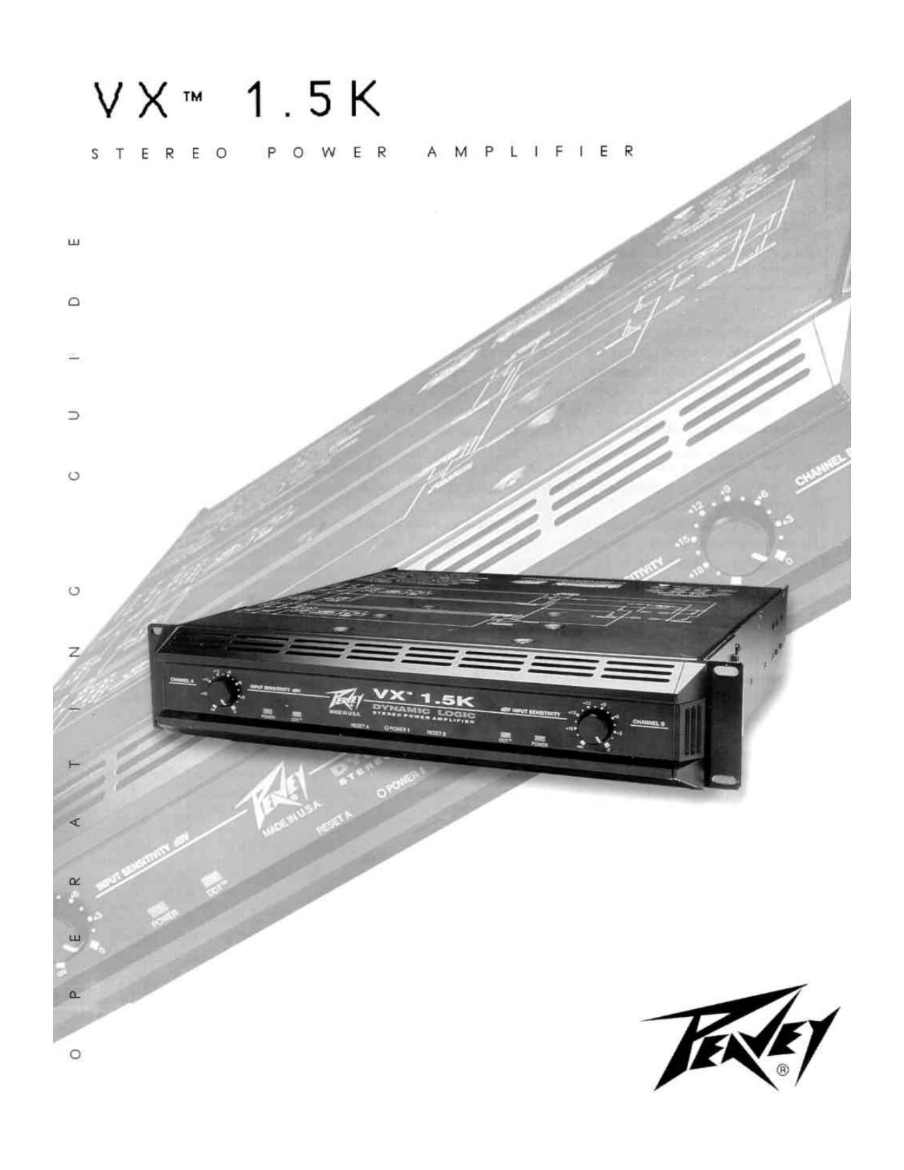 Peavey Vx 1 5 K Vx 1 5 K Stereo Power Amplifier User Manual Manualzz