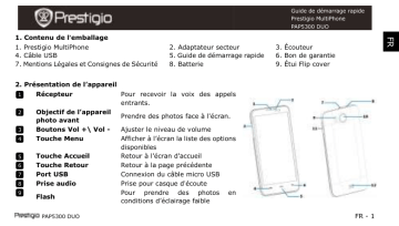 Prestigio  MultiPhone 5300 DUO Guide de démarrage rapide | Manualzz