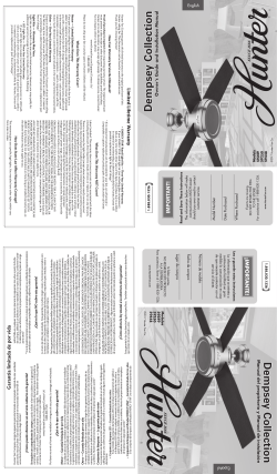 Hunter Fan 59250 - Owner's manual, User 