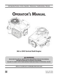 Cub Cadet CC30H - User manual, installation Guide, Product information