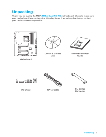 MSI Z170A GAMING M5 motherboard User manual | Manualzz