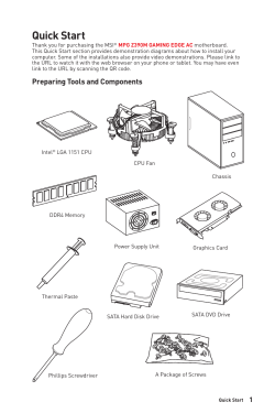 Msi Mpg Z390m Gaming Edge Ac Quick Start Guide User Manual