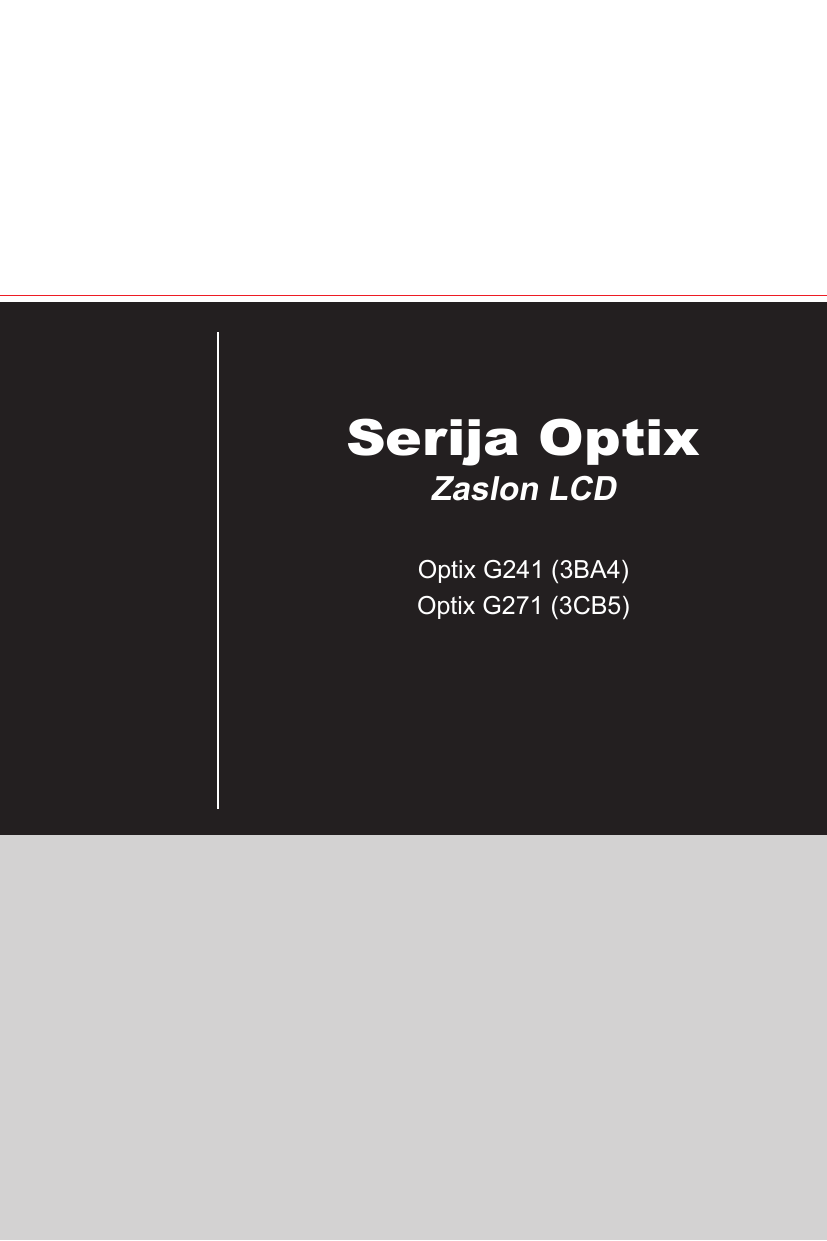MSI Optix G241 monitor Navodila za uporabo | Manualzz