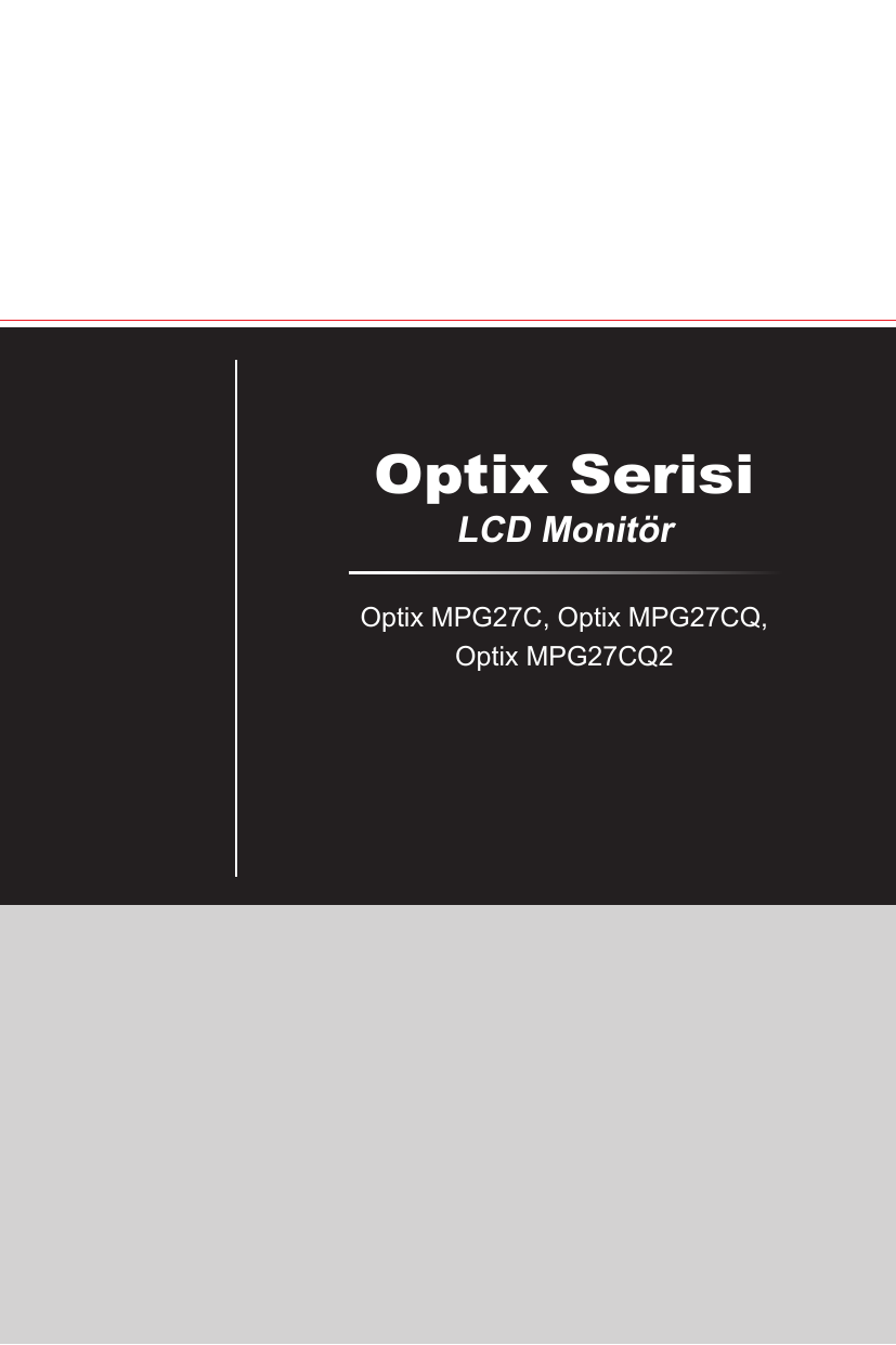 MSI Optix MPG27CQ monitor Kullanım kılavuzu | Manualzz