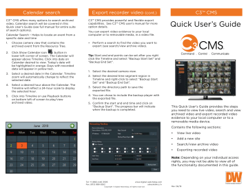 Digital Watchdog C3™ CMS C3™ CMS Installation Guide | Manualzz