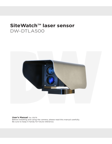 Digital Watchdog DW-DTLA500 SiteWatch™ 1640ft (500m) Laser surveillance sensor User's Manual | Manualzz