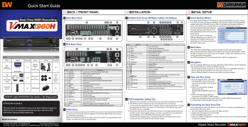 Digital Watchdog DW-V960H16 VMAX 960H 16-Channel Installation Guide | Manualzz