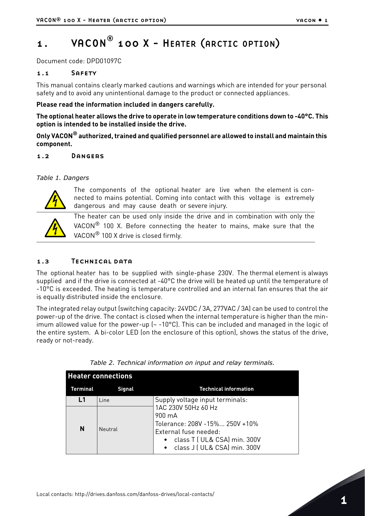 Danfoss Vacon 100 X 100x Series Installation Guide Manualzz
