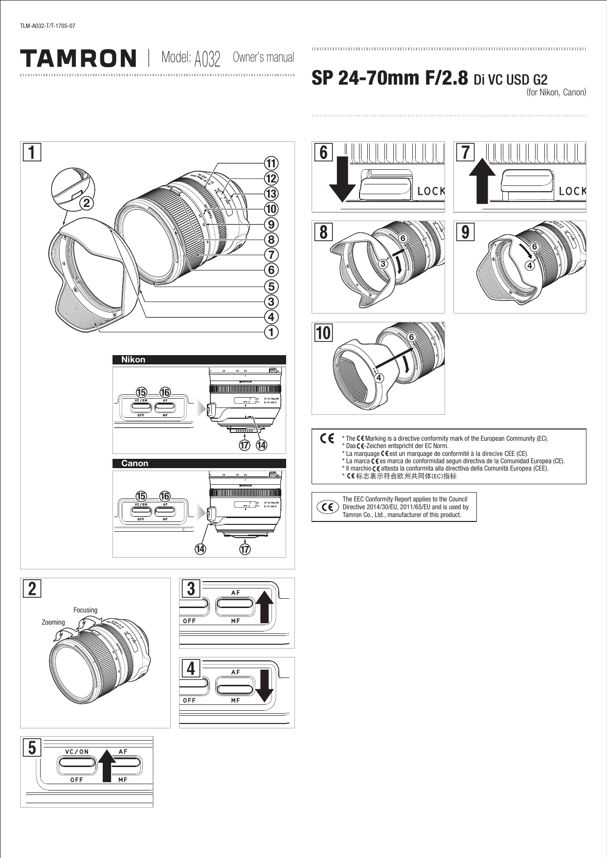 Tamron A032 User Manual Manualzz