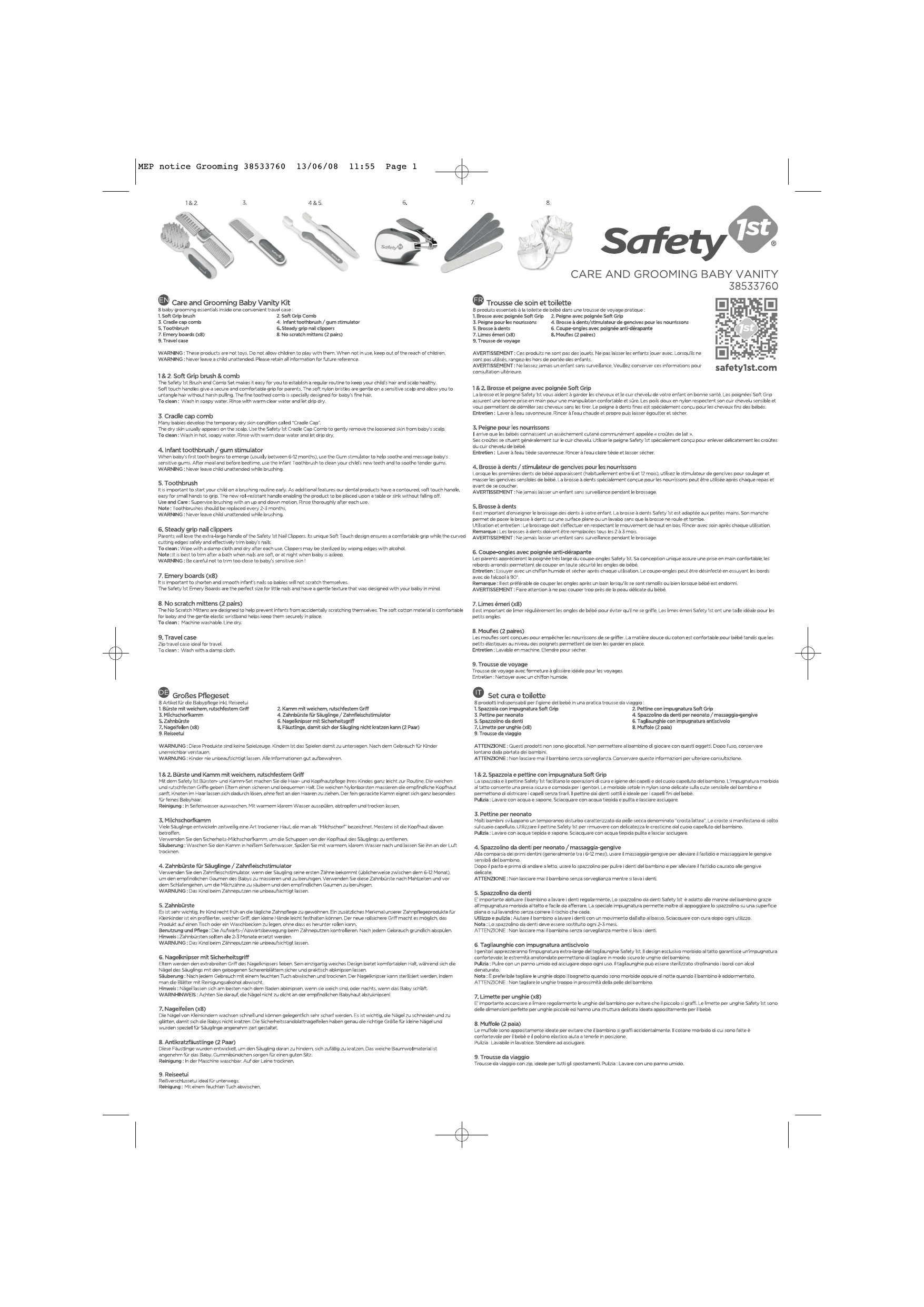 Safety 1st Care And Grooming Baby Vanity Benutzerhandbuch Manualzz