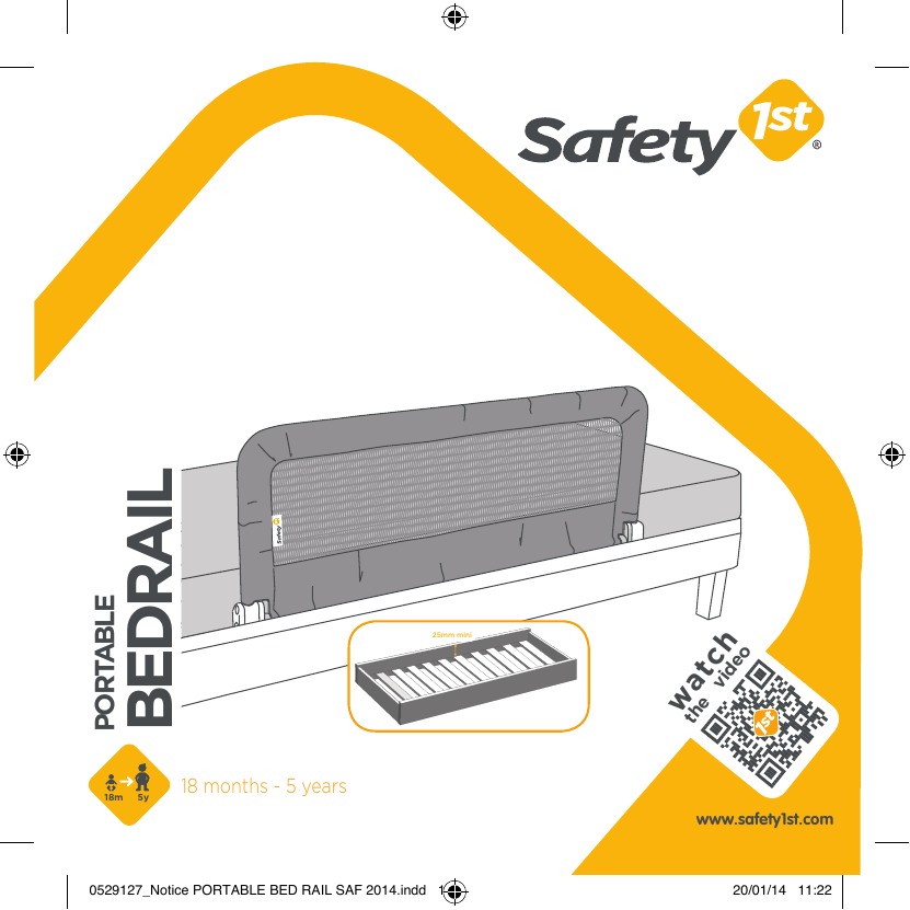 Barrière de lit portable Bed Rail Safety First - BamBinou