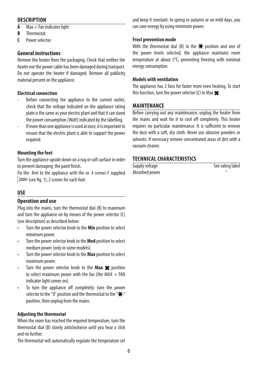 User Manual Delonghi HSX4324EG Comfort Electric Convector H, 57 OFF