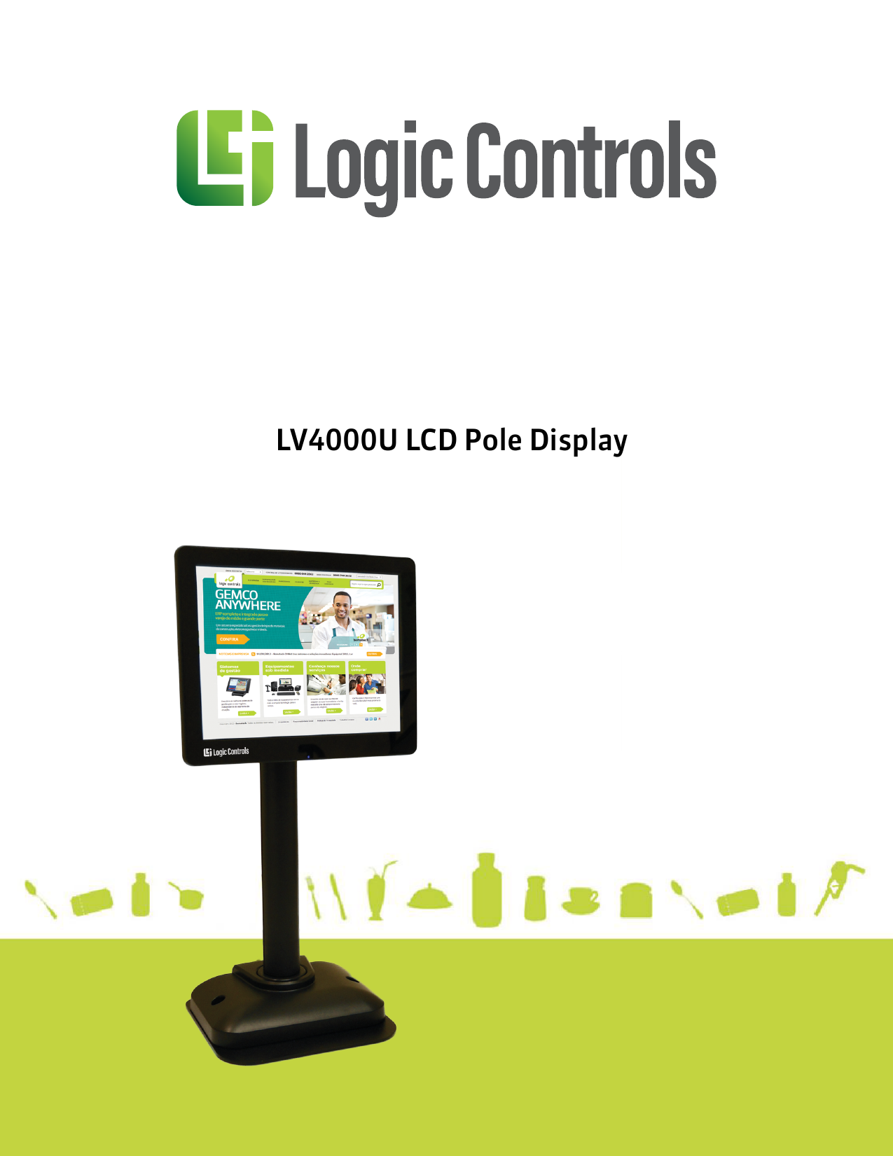 LV3000U 7" LCD USB Pole Display "NEW" 