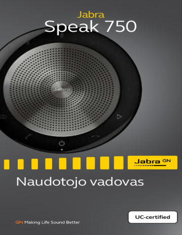 Jabra Speak 750 - UC, Speak 750, Speak 750 - MS Teams User manual