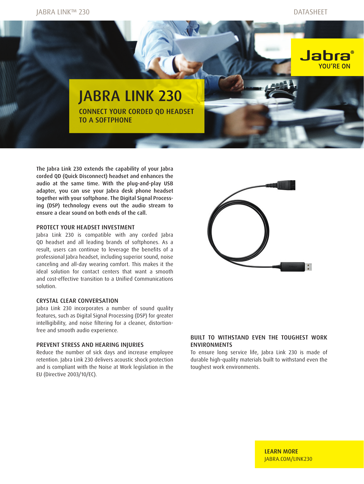 jabra link 230 headset
