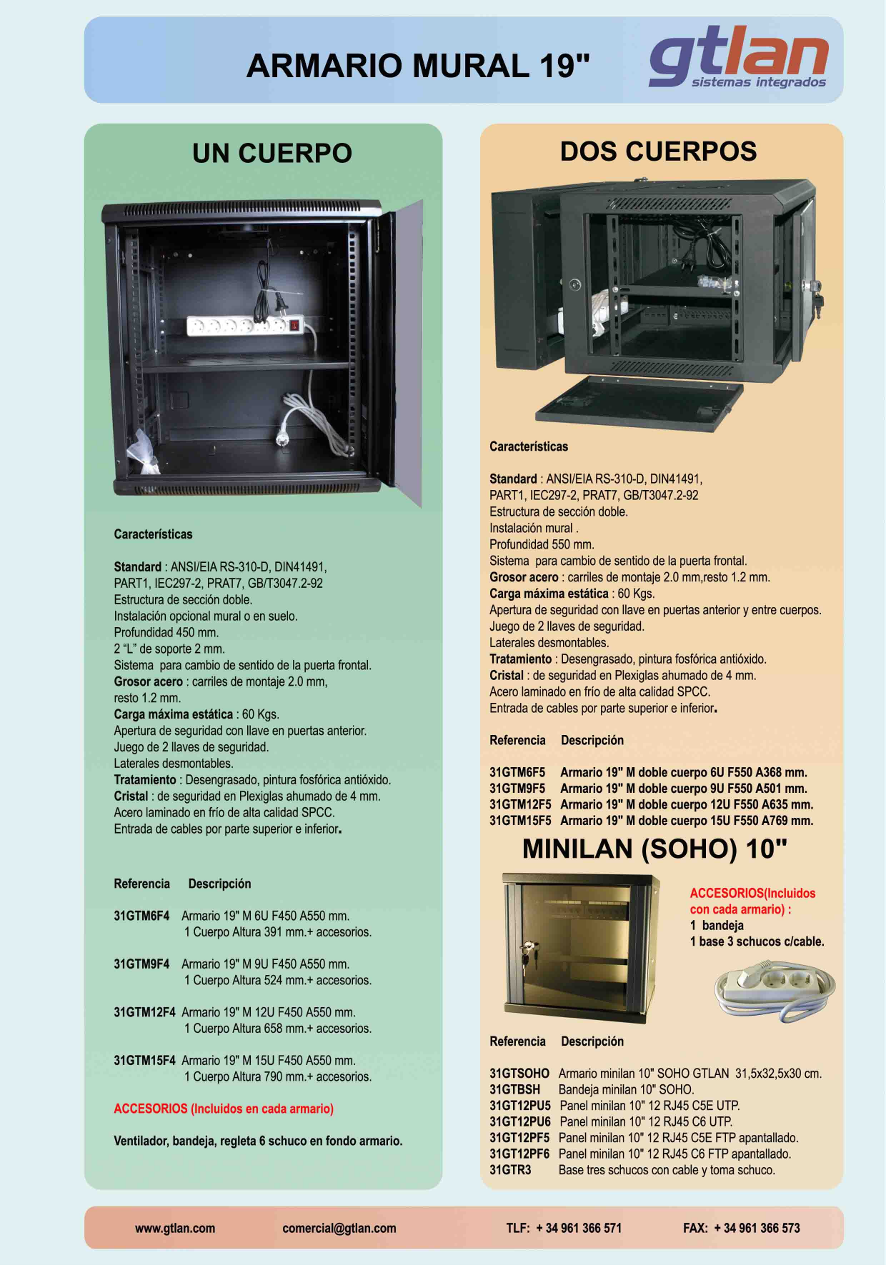 Optimus AR-60M2C ARMARIO RACK 6u. 2 CUERPOS C/ACCESORIOS Manual de