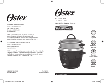 Manual de instrucciones de la olla arrocera eléctrica MateStar RC018K