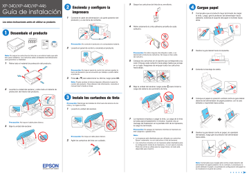 Epson XP-446 Guía de instalación | Manualzz