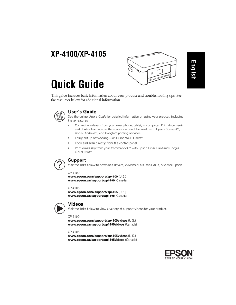 epson xp 4100 support