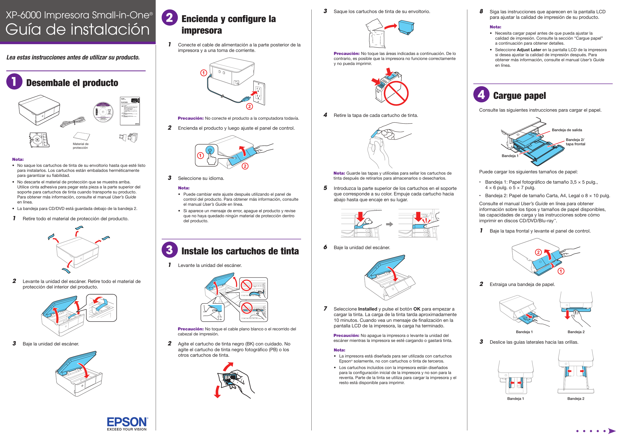 Epson XP6000 Guía de instalación Manualzz