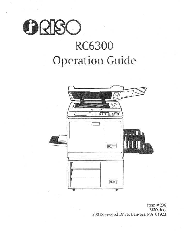 Risograph gr3750 service manual