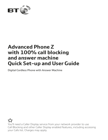 Bt Advanced Phone Z User Guide Manualzz