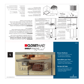 ClosetMaid Drawer Hardware Kit Guide D'installation | Manualzz