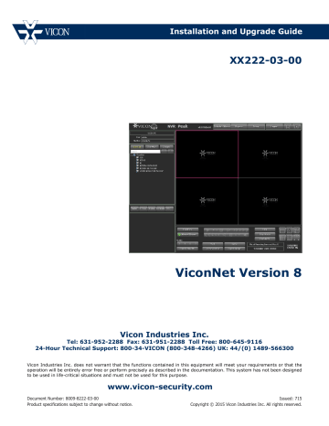 Vicon VMS Guide | Manualzz