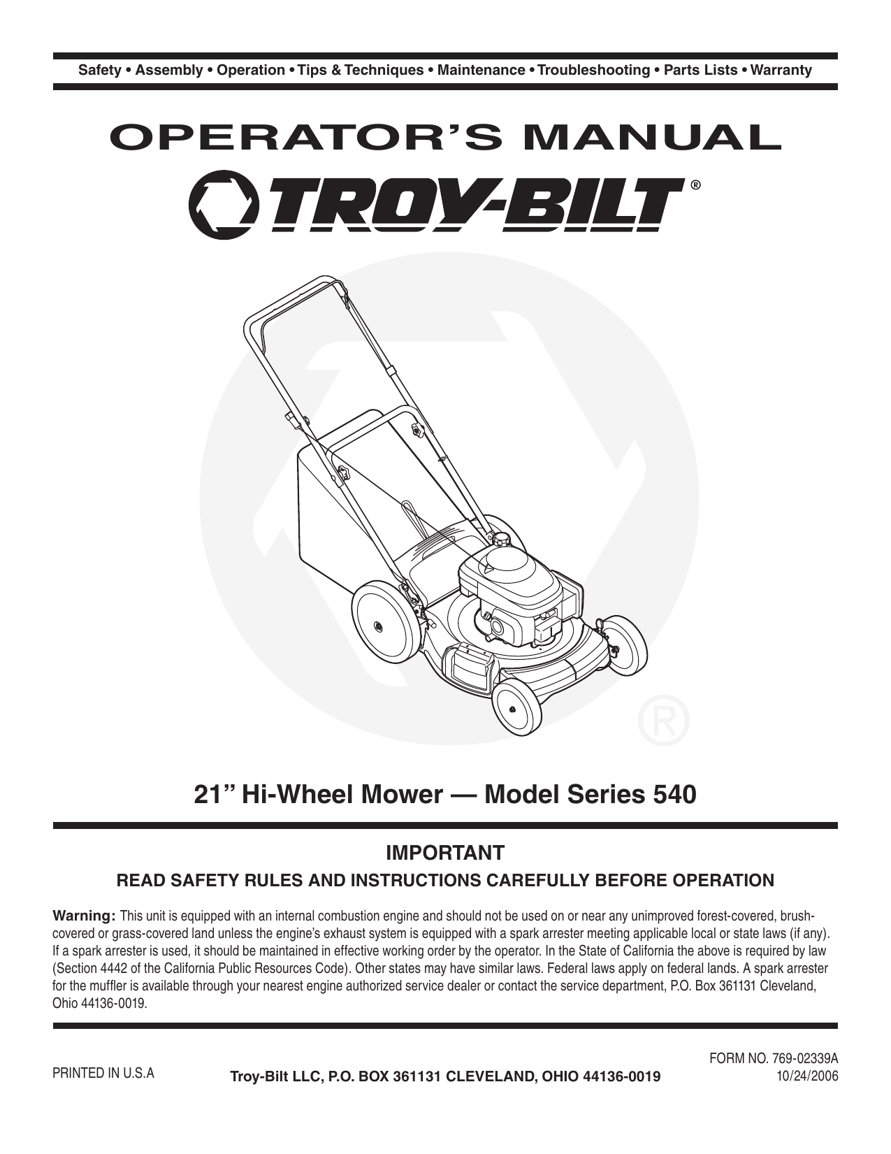 Troy Bilt 11a542q711 11a542q766 User Manual Manualzz