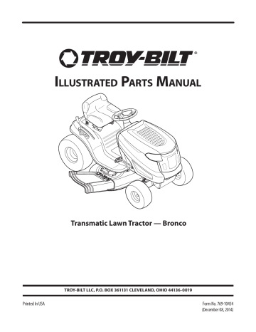 Troy bilt bronco discount 42 drive belt diagram