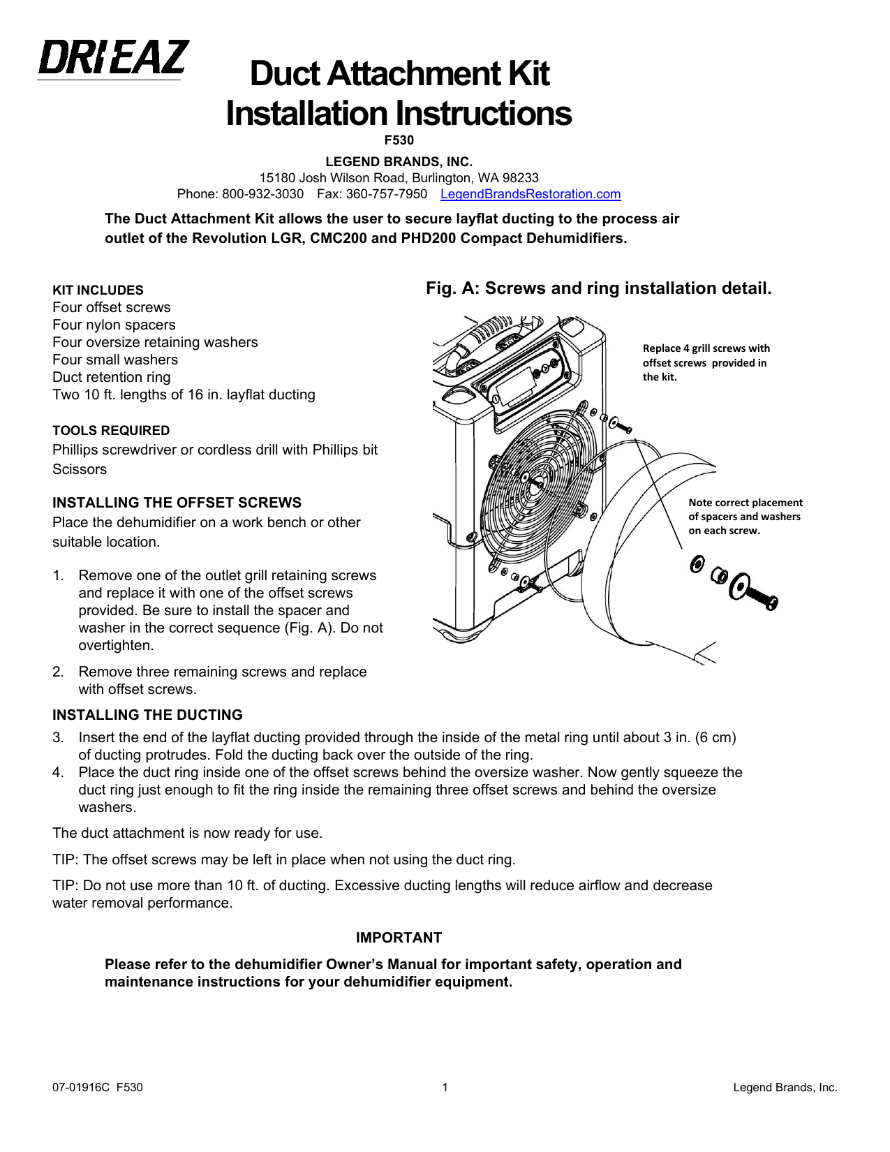 Dri Eaz Revolution Lgr Duct Attachment Kit Manual Manualzz Dri Eaz Revolution Lgr Duct Attachment Kit Manual Manualzz