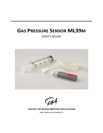 CMA ML39m Gas Pressure Sensor User’s Guide | Manualzz