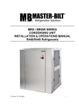 Master-Bilt MRS-MRSW Refrigeration Systems Manual