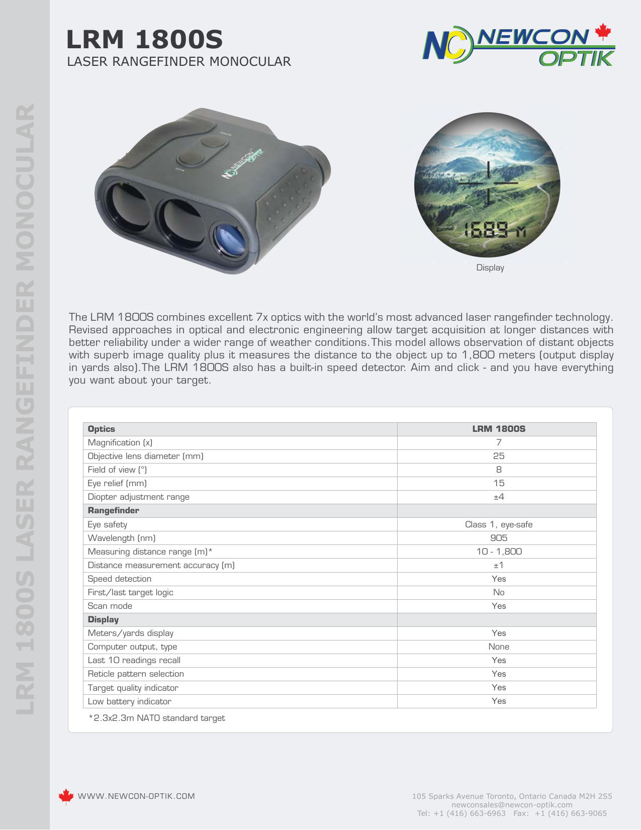 Camera & Photo Binoculars & Scopes 1,800 Meter Range Newcon Optik