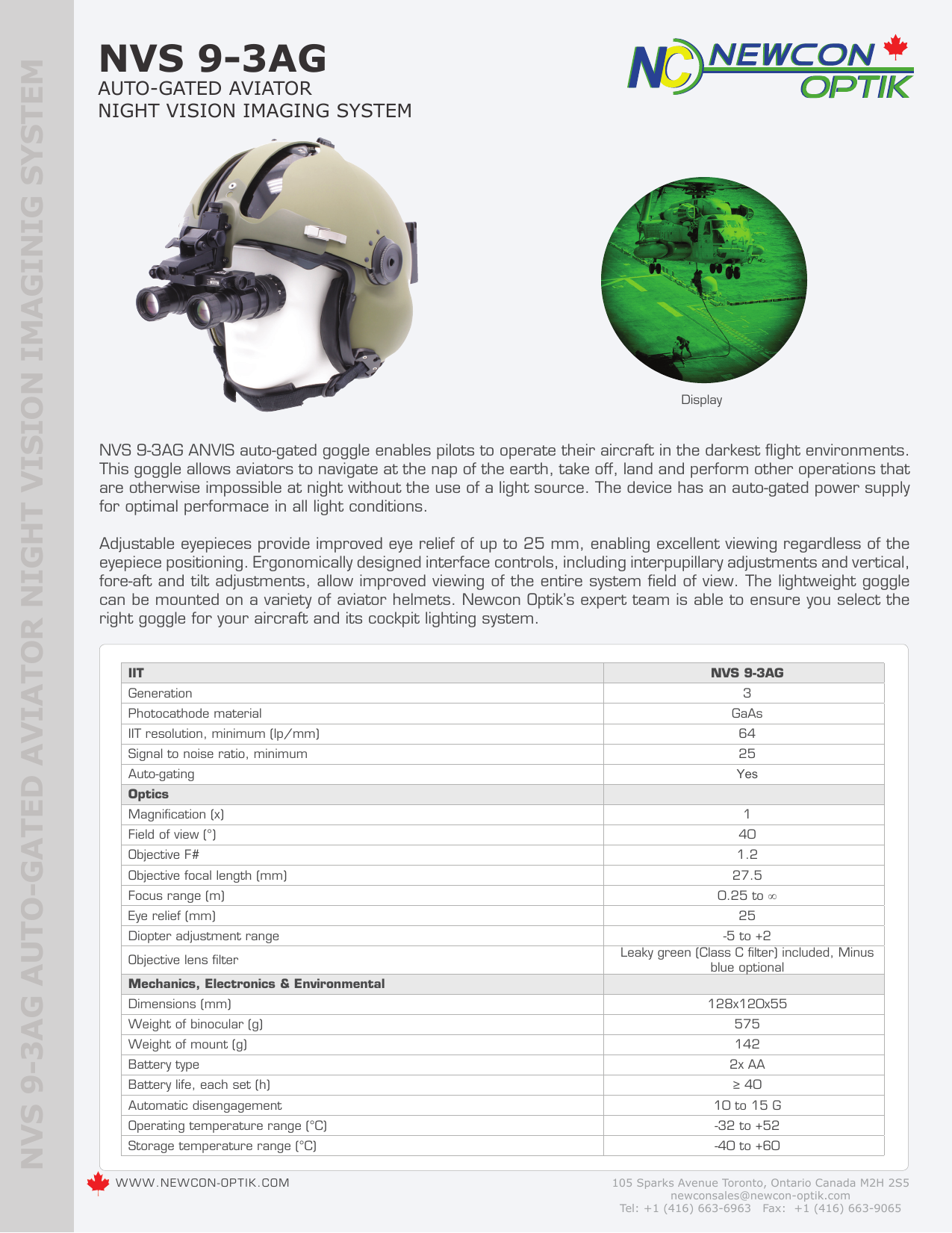 Newcon Optik Nvs 9 3ag Specification Manualzz