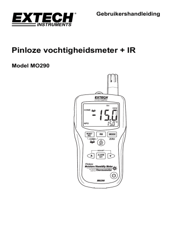 Extech Instruments MO290 Pinless Moisture Psychrometer   IR Benutzerhandbuch | Manualzz